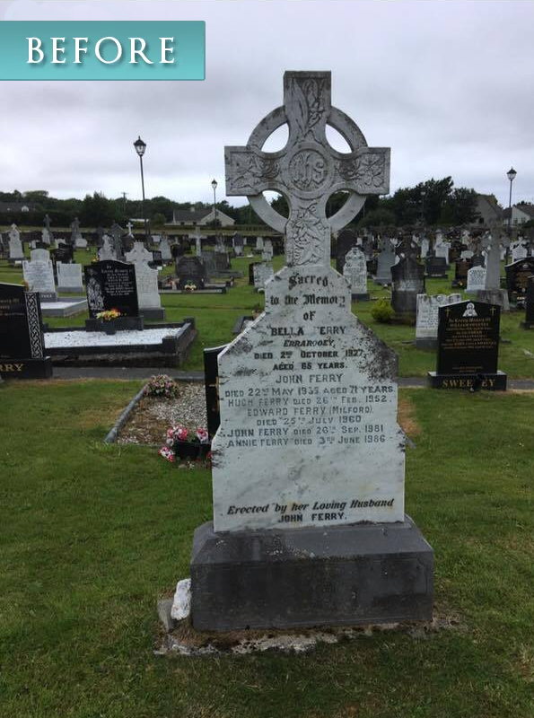 Coyle Memorials | Restoration 'Before' Image